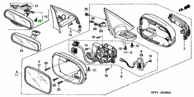 Как заменить левое зеркало заднего вида Купить Винт Honda 76406-SEC-A01 в Южно-Сахалинске по цене: 222 ₽ - объявление от