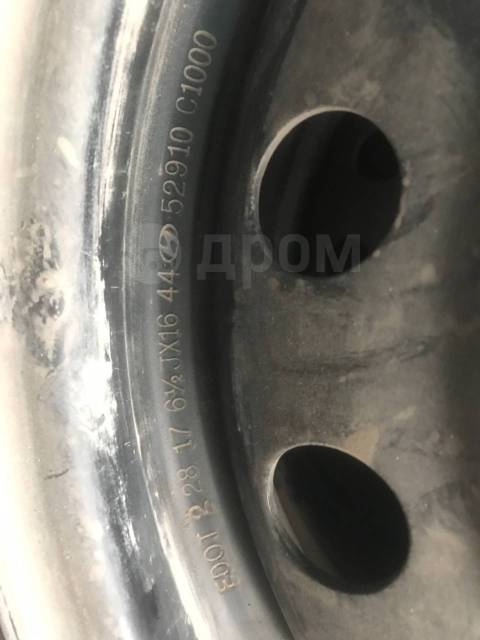 Диски r16 5:114 hundai штампы отличные, Hyundai, 16", 4 шт, 5x114.3, 6 ...