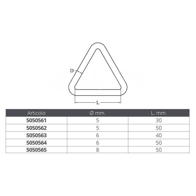       White 8 x 50 mm , 2  Forniture nautiche italiane 5050565 