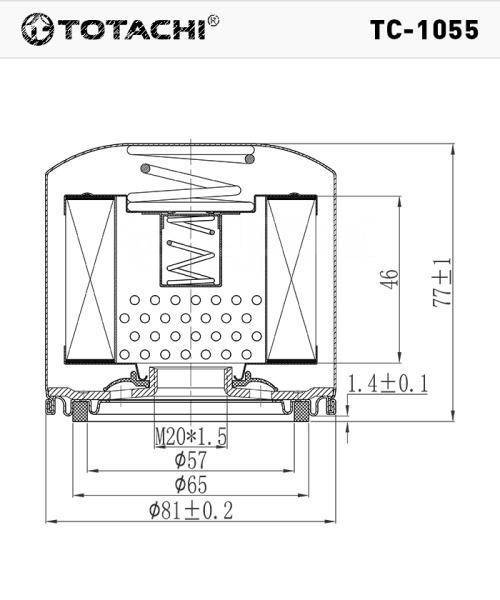 Купить Фильтр масляный Totachi TC-1055 C-307 в Иркутске по цене: 350 ...