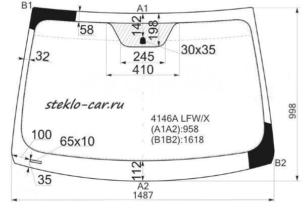 Размер лобового хендай акцент