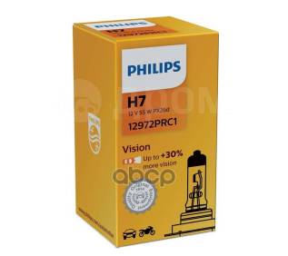   H7 12V 55W "Philips" Vision (+30%) Philips . 12972PRC1 Philips 12972PRC1 
