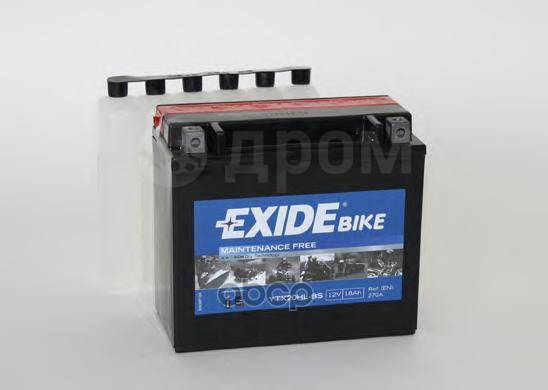  Moto Agm 18Ah 270A 175X87x155  Etn 0  M04 EXIDE . ETX20HL-BS 