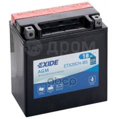   Exide Agm [12V 18Ah 230A B0] 150X87x161mm;  Etn 1 [+/-] Exide . ETX20CH-BS 