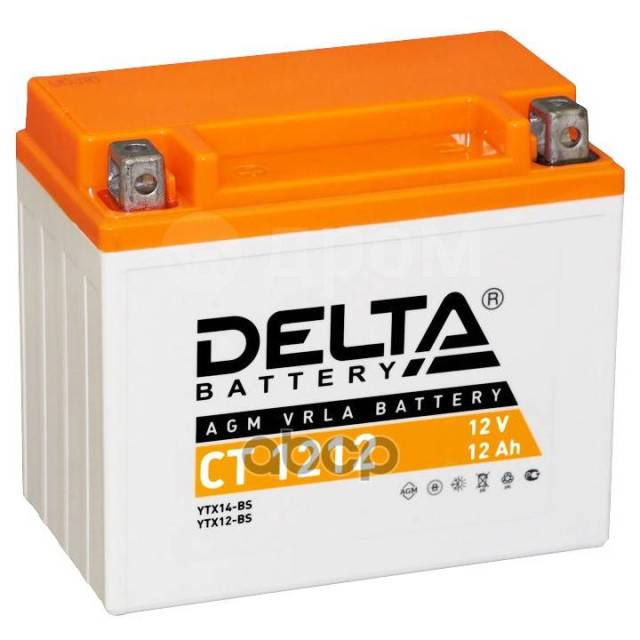  Delta Battery Agm 12 /  L+ 150X86x131  En 180  DELTA battery . CT 1212 