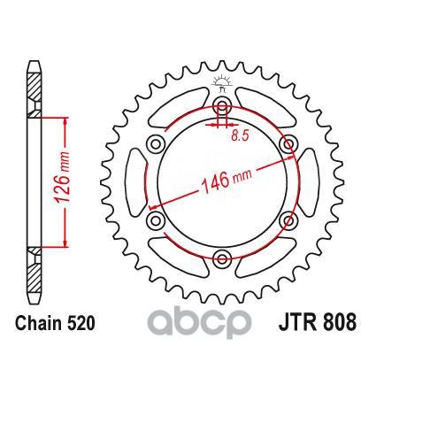   JT Sprockets . JTR808.53 