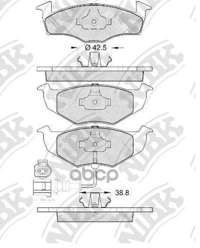 Купить Колодки Тормозные Дисковые (С Датчиком Износа) Pn0113w NiBK арт ...