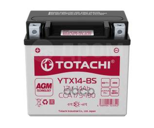  Totachi Moto Ytx14-Bs 14 / R Agm Totachi . 90214 