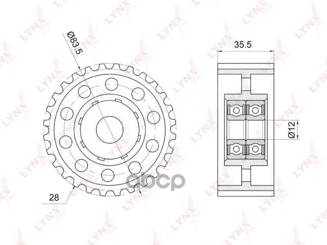 Купить Ролик Направляющий / Грм Toyota Hiace 2.4D 90-06 / Hilux 2.4D 88 ...