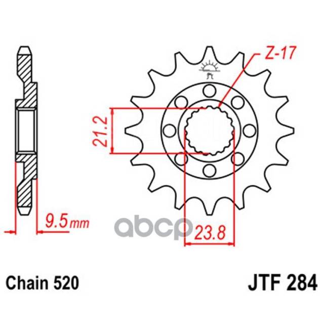   JT Sprockets . JTF284.14 