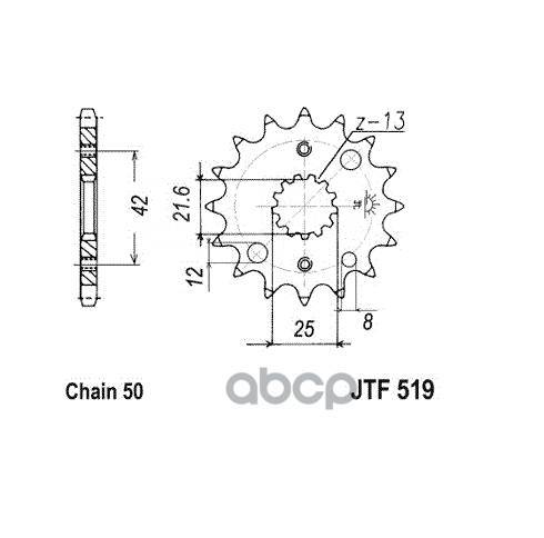   Jt Jtf519.17 JT Sprockets JTF51917 