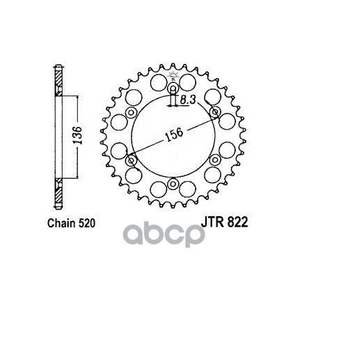   Jt Jtr822.42 JT Sprockets JTR82242 