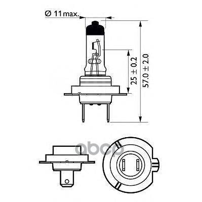  H7 12V 55W Px26d X-Tremevision Moto Philips . 12972XVBW 