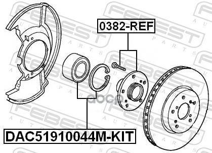Купить Подшипник Ступицы Honda Civic 4D Fd 06- Пер. Febest арт ...