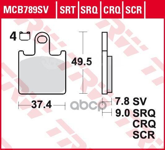   Lucas Trw Mcb789sv (Moto) TRW . MCB789SV 