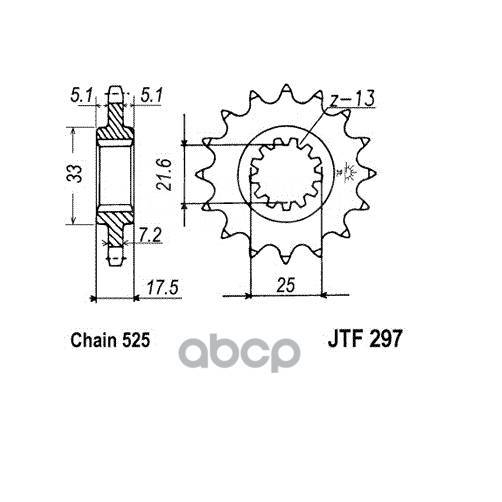   297.15   JT Sprockets . JTF29715RB 