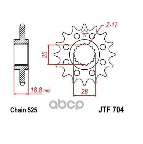   JT Sprockets . JTF704.17RB 