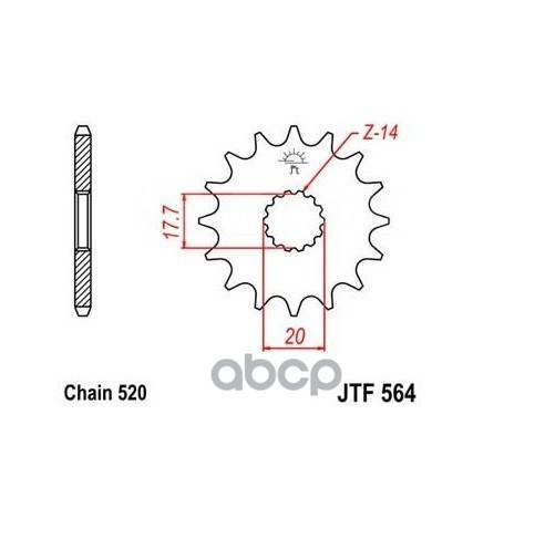   Jt Jtf564.14 JT Sprockets JTF56414 