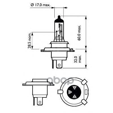  H4 12V 60/55W P43t-38 X-Tremevision Moto Philips . 12342XVBW 