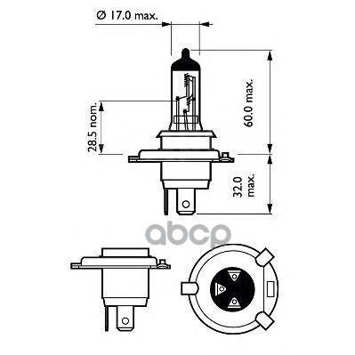 ! (H4) 60/55W 12V  Cityvision Moto (.1) Philips . 12342CTVBW 