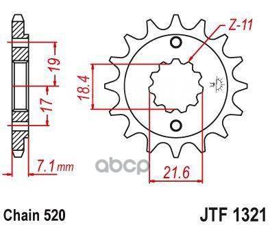   JT Sprockets . JTF1321.14 