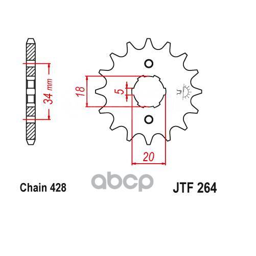   Jt Jtf264.15 JT Sprockets JTF26415 