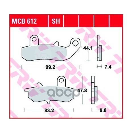  . . 99.0 X 44.0 X 7.4 Mm/84.0 X 47.0 X 9.8 Mm Moto Suzuki TRW . MCB612 