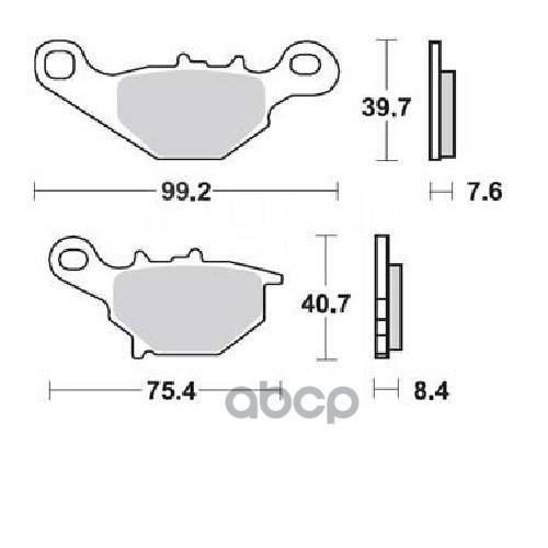 .  ./. 99,2X39,7X7,6/75,4X40,7X8,4 Moto Kawasaki / Suzuki TRW . MCB679 