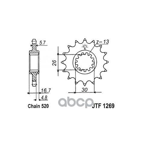   1269.16 JT Sprockets . JTF126916 