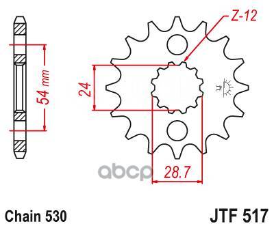   Jt Jtf517.17 131440040,131441106,131441224,131441308 JT Sprockets . JTF517.17 
