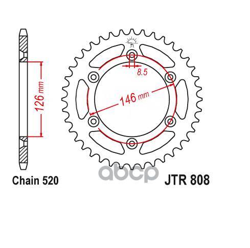   JT Sprockets . JTR808.49SC 