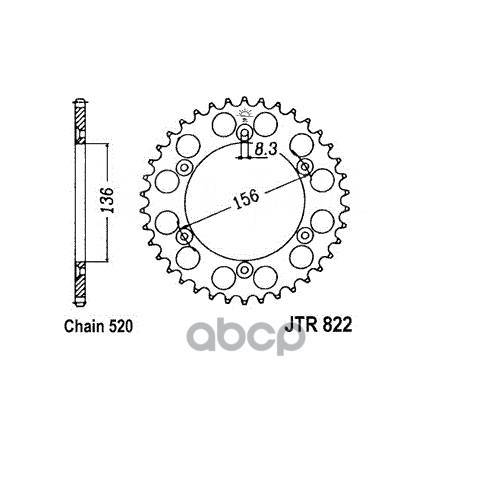   JT Sprockets . JTR822.47 