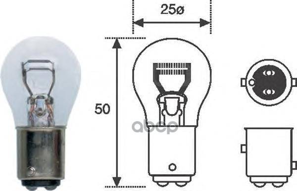 Купить Лампа P21w/5W 12V [Standart] Min 10 21W/5W 12V Bay15d Magneti ...