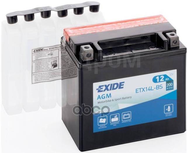   12/ 200  .    EXIDE . 'ETX14L-BS 