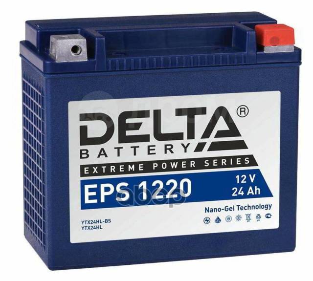   Agm ! (- +)12V 24Ah 350A 205X87x162 Motoytx24hl-Bs, Ytx24hl DELTA battery . EPS 1220 