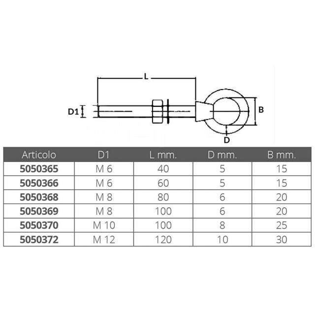       Silver 60 mm , 2  Forniture nautiche italiane 5050366 M6 