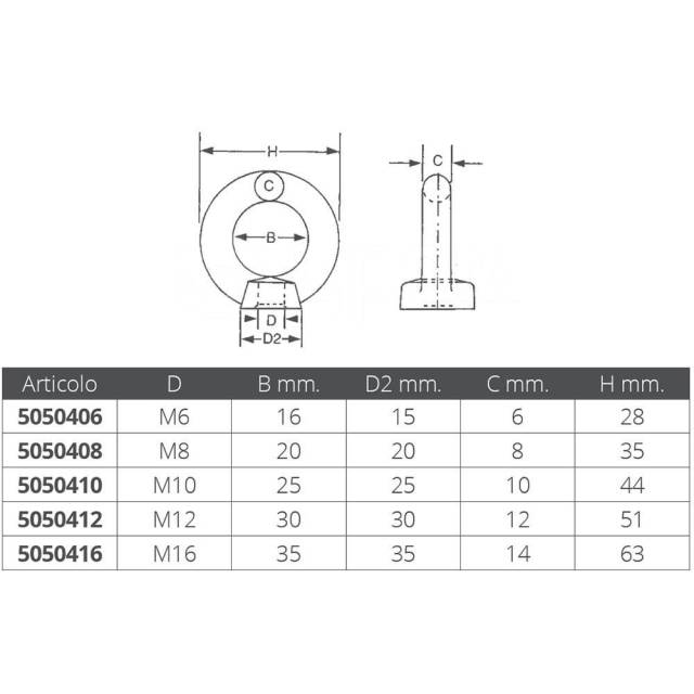         Silver Forniture nautiche italiane 5050412 M12 