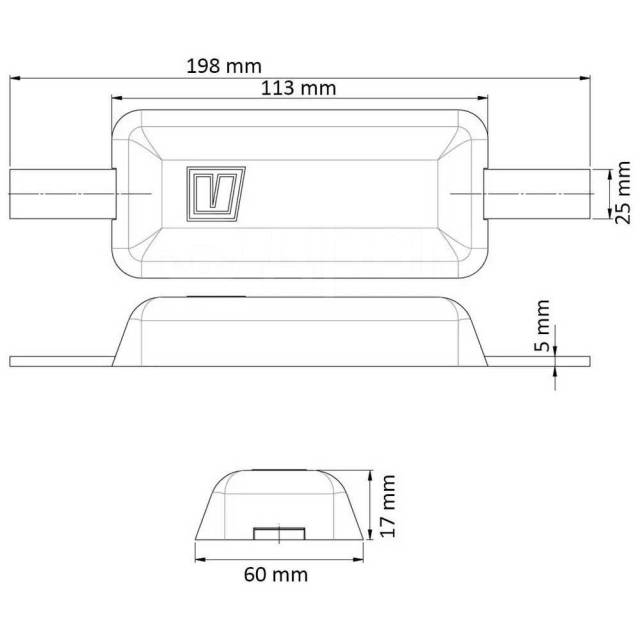   Rectangular    2.40 kg Vetus BOA006A 