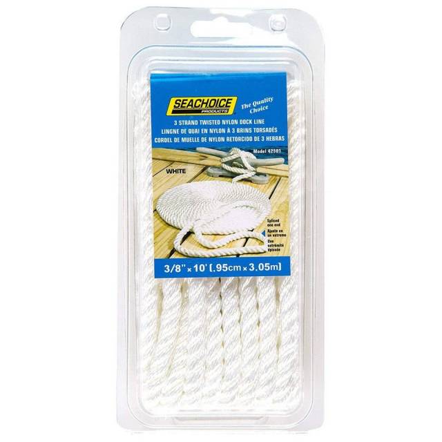 - 3.05 m  White 3/8?? Seachoice 50-42501 3 Stand Twisted 