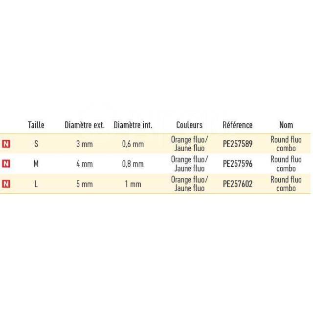    Orange Fluo / Yellow Fluo 5 mm , 3  Daiwa PE257602 ST S 6009 