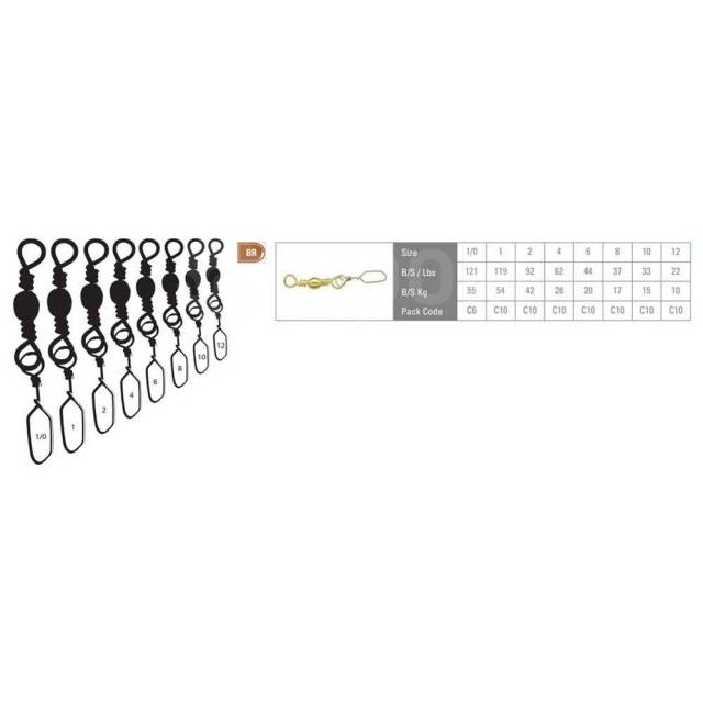    Brass 10 , 3  Mustad MA032-BRA-10-10 MA032-BRA 