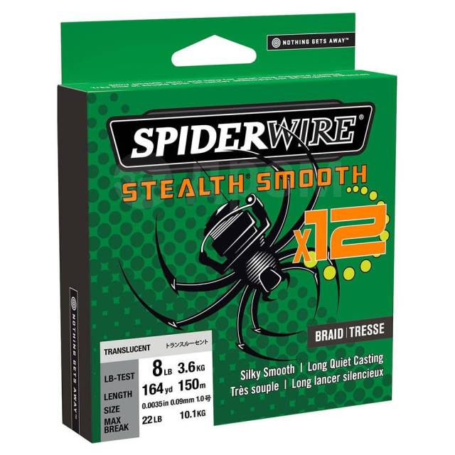  150   Moss Green 0.390 mm Spiderwire 1507360 Stealth Smooth 12 