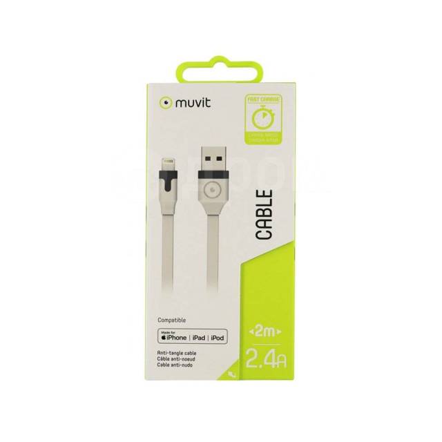   Lightning MFI 2.4A 2 M  White Muvit MUUSC0155 USB- 