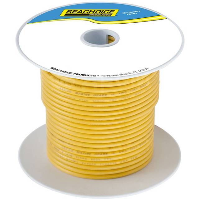    Yellow 30.5 m Seachoice 50-63087 12 AWG 