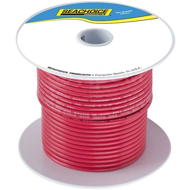    Red 76.2 m Seachoice 50-63126 16 AWG 