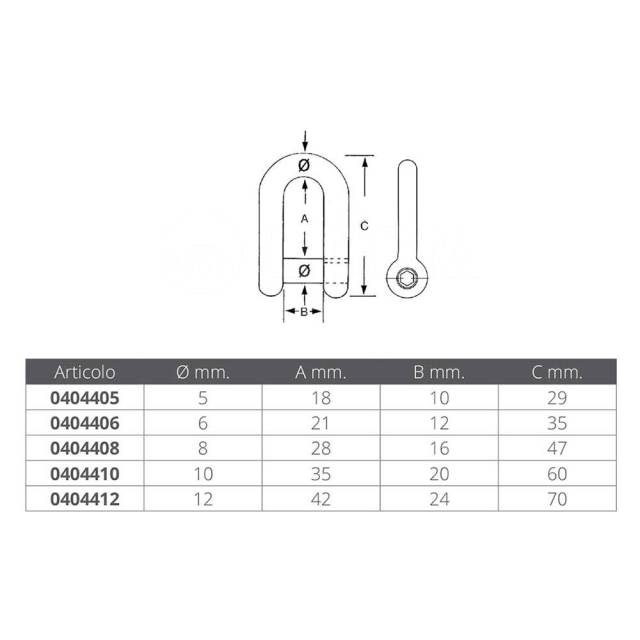      Grey 8 mm , 2  Forniture nautiche italiane 404408 D 