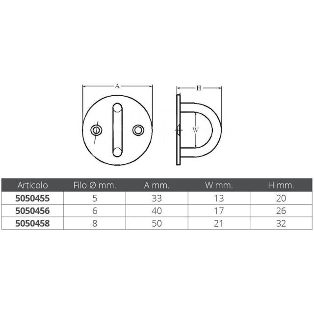    Silver 6 mm , 4  Forniture nautiche italiane 5050456 