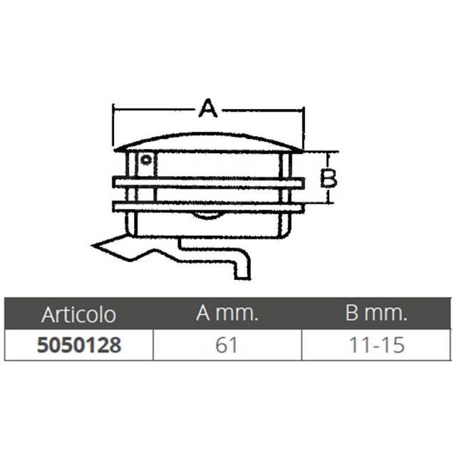     White 50 mm Marine town 5050128 Nylon 