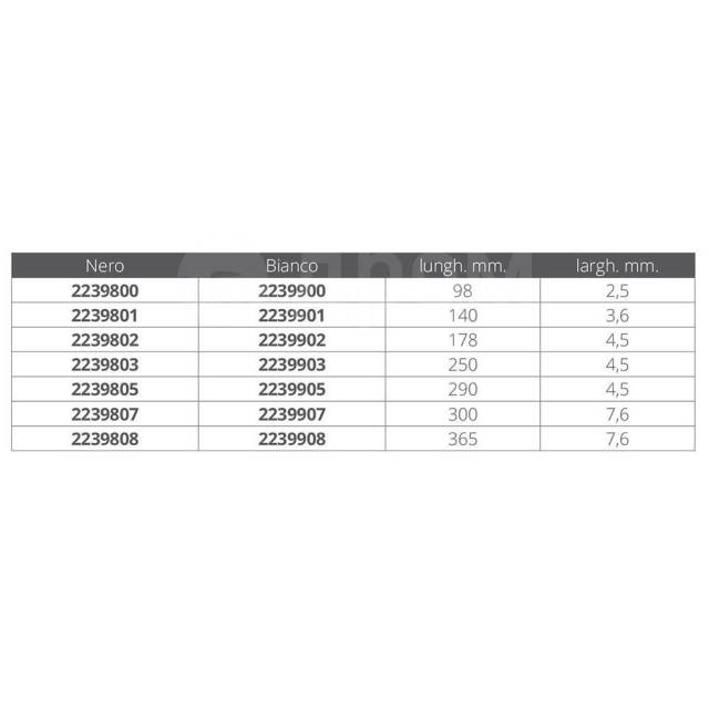   White 100 x 2.5 mm , 5  Clamp 2239900 Nylon 