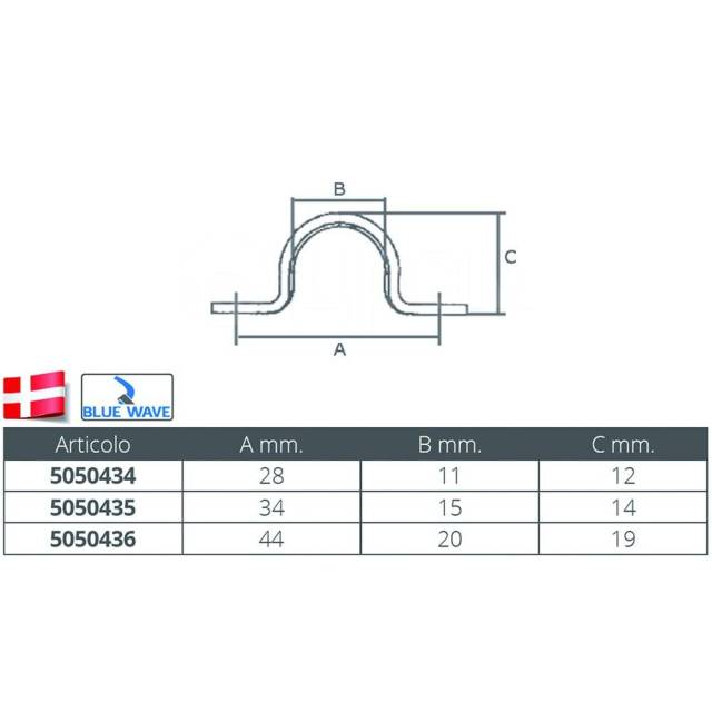     Silver 44 x 19 mm , 4  Bluewave 5050436 